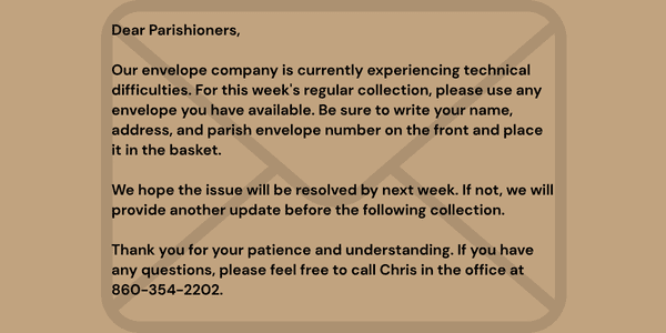 Envelope Issues This Week